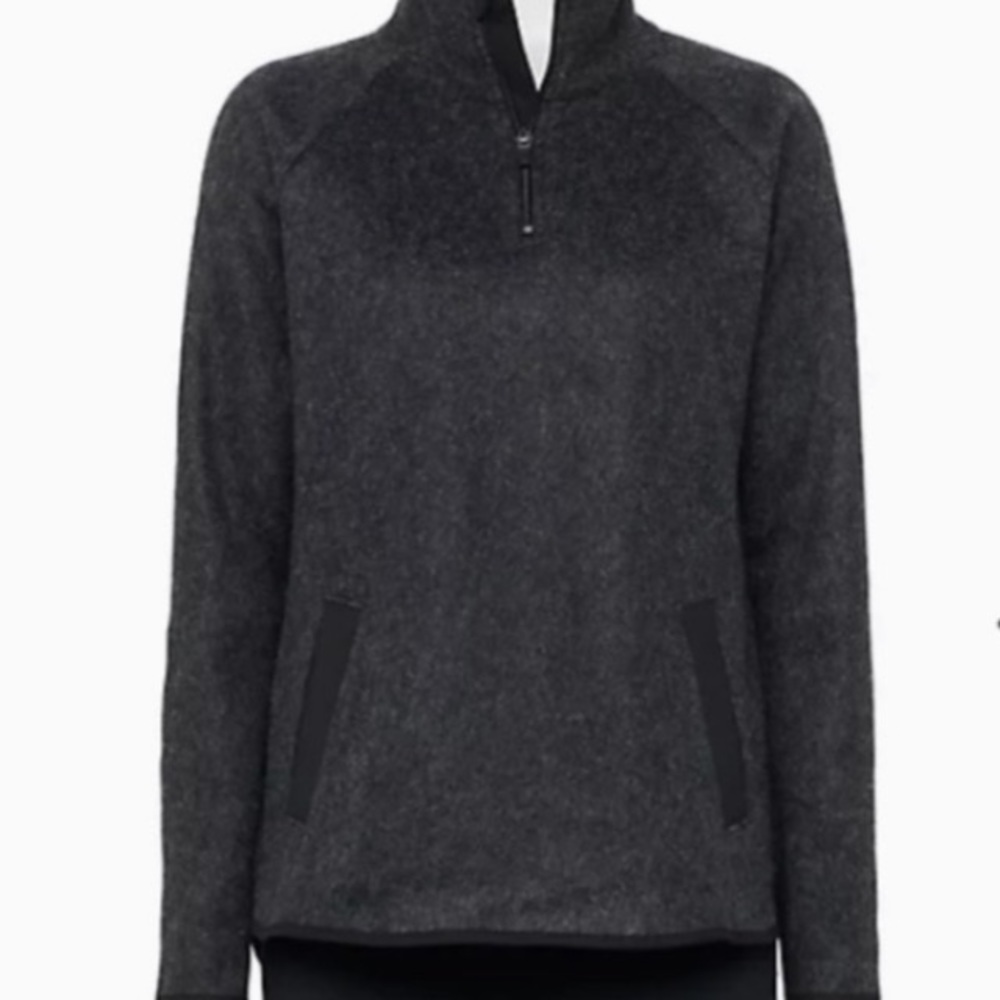 Fleece quarter zip warm soft top with in gray 🆕🆕